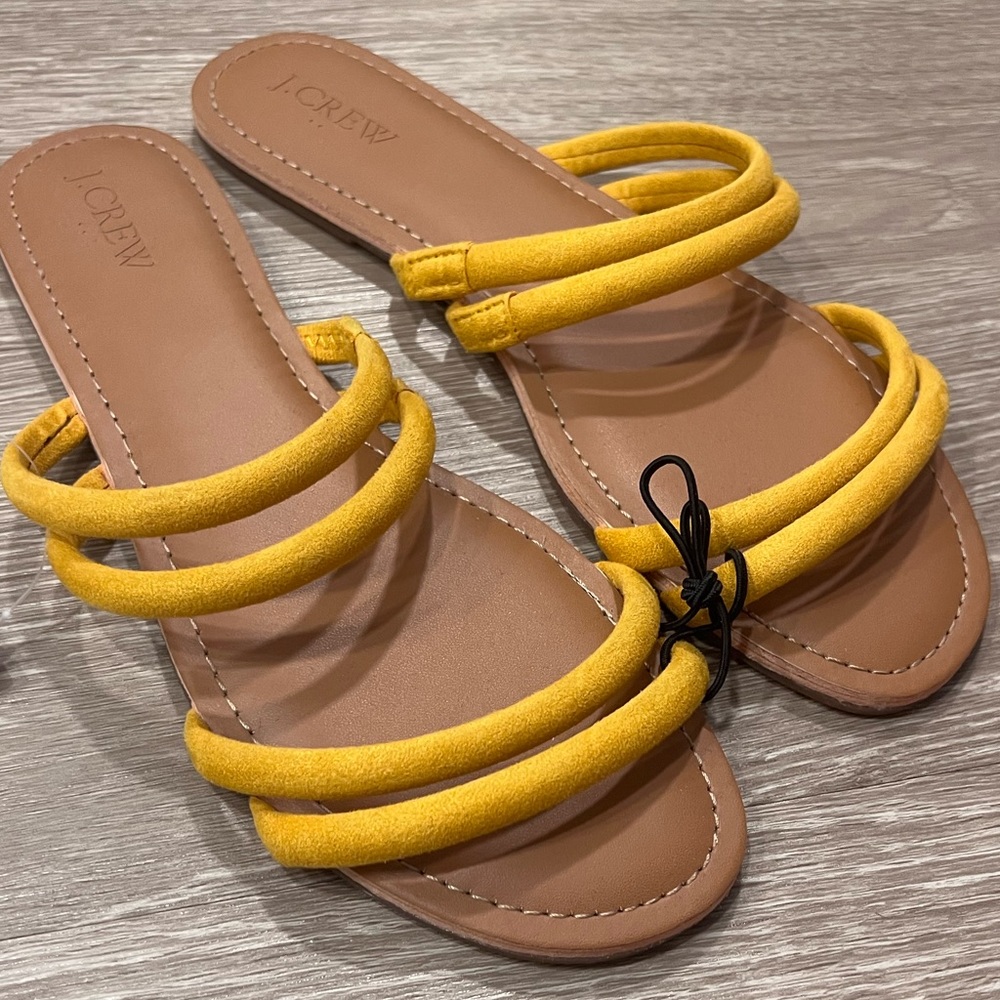 NWT J.Crew Suede Slide Sandals